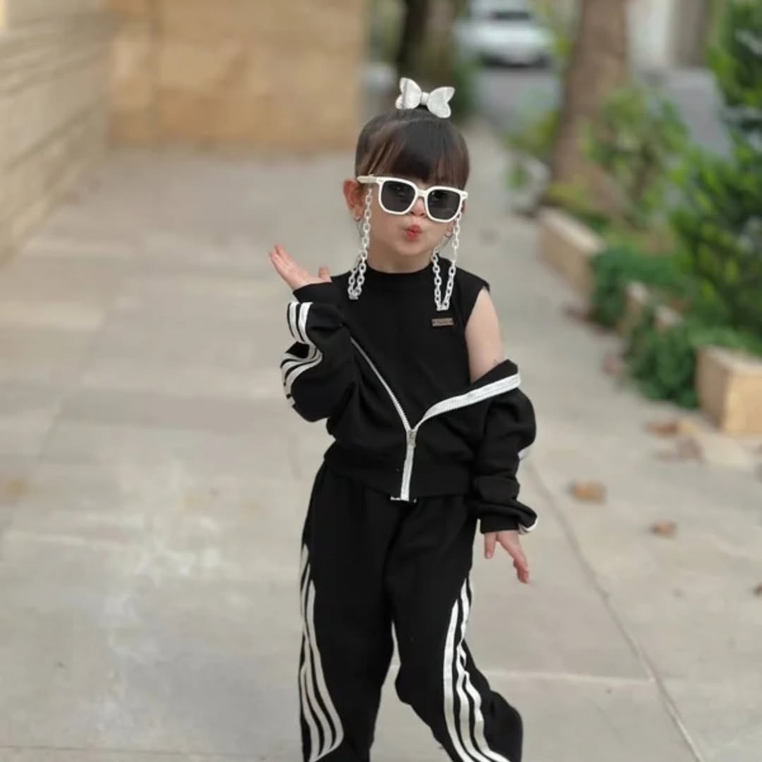 ست لباس سه تیکه هانا مشکی سایز ۴۰-۴۵-۵۰