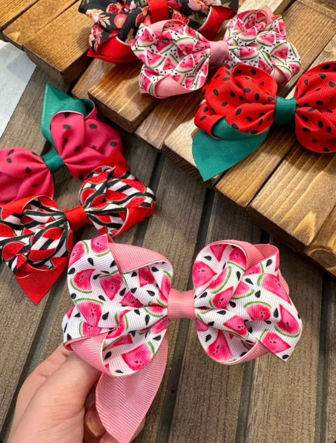 گل سر یلدایی طرحدار گیره انبری قی79